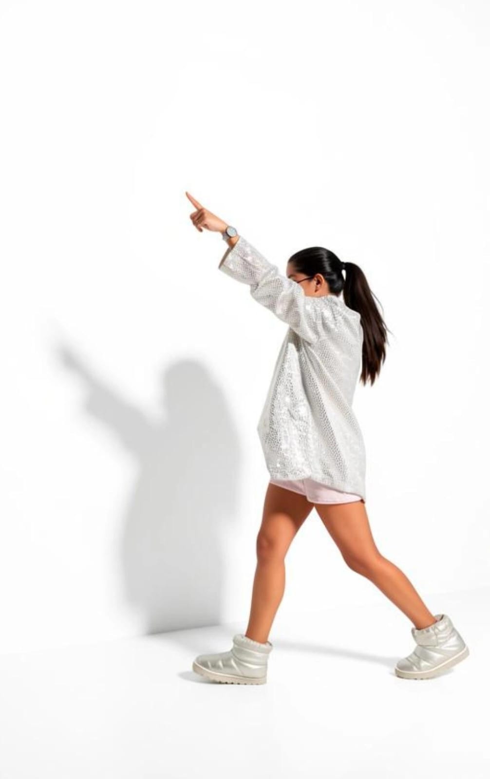 Women's Oversized Silver Sequin Blazer Jacket – Glam Party & Statement Wear